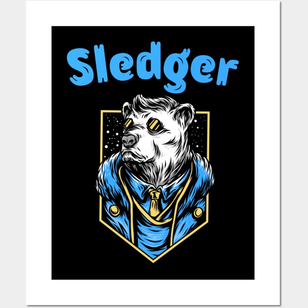 Sledger, snowboarding, snow holiday, sledger Wall Art by Style Conscious